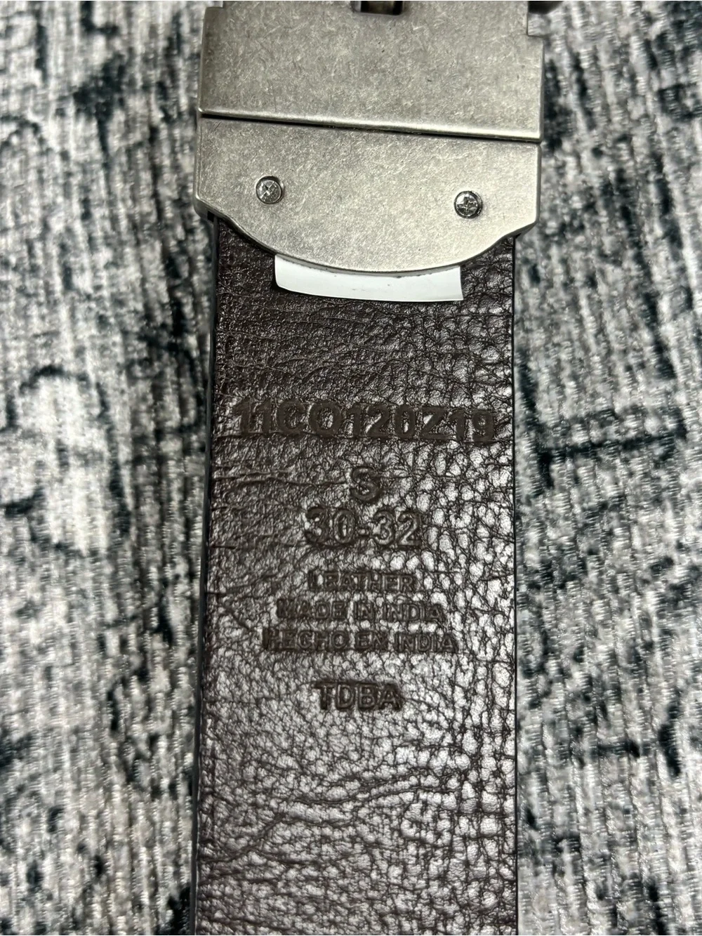 Columbia Mens Black Brown Reversible Leather Belt New! Sz.32-30